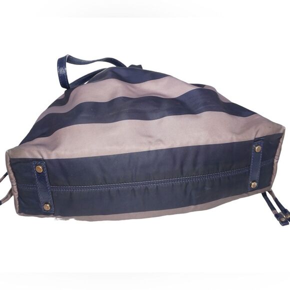 Kate Spade Sateen Striped Shoulder Bag with Drawstring Closure - Picture 10 of 12